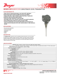 Thumbnail of document Data Sheet - CRF2-WR01T-072 Level Transmitter